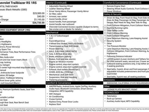 Used 2021 Chevrolet TrailBlazer RS image 3