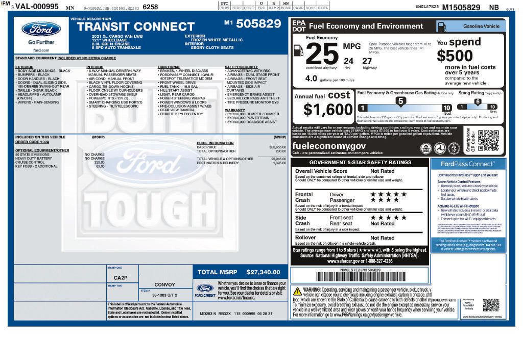 Used 2021 Ford Transit Connect XL FWD image 35