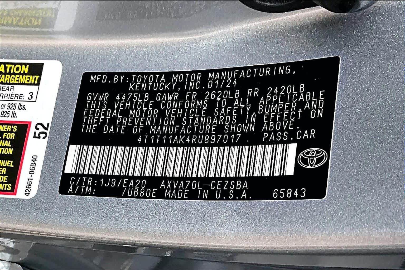 Used 2024 Toyota Camry SE w/ Convenience Package FWD image 36