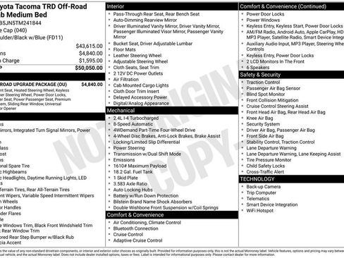 New 2026 Toyota Tacoma TRD Off-Road w/ TRD Off Road Upgrade Package AWD/4WD image 4