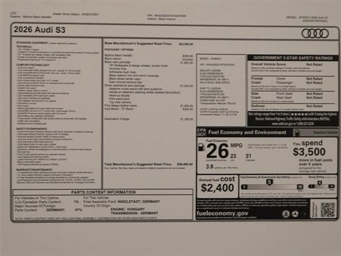 New 2026 Audi S3 Premium image 32