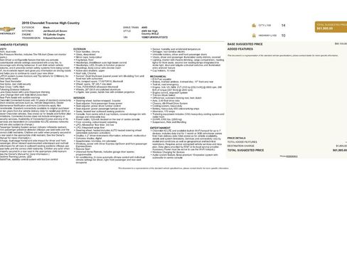 Used 2019 Chevrolet Traverse High Country image 9