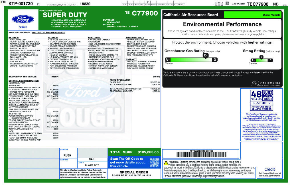Used 2026 Ford F250 Platinum w/ Platinum Plus Package AWD/4WD image 9