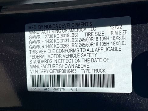 Used 2023 Honda Ridgeline RTL-E image 31