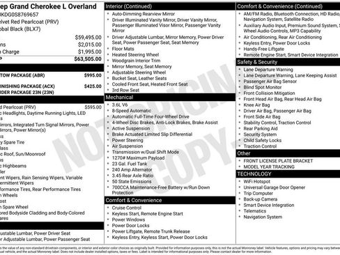 New 2025 Jeep Grand Cherokee L Overland w/ Trailer Tow Package AWD/4WD image 22