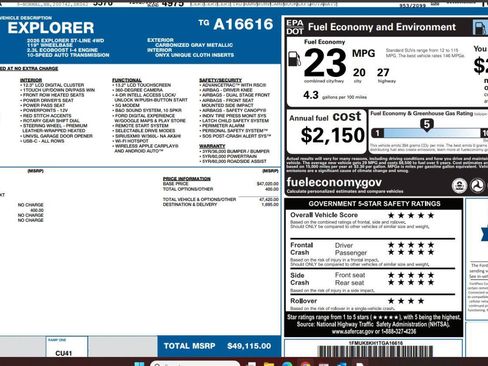 Certified 2026 Ford Explorer ST-Line AWD/4WD image 4
