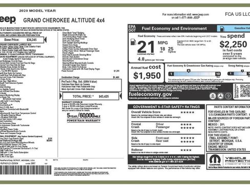 Used 2020 Jeep Grand Cherokee Altitude AWD/4WD image 12