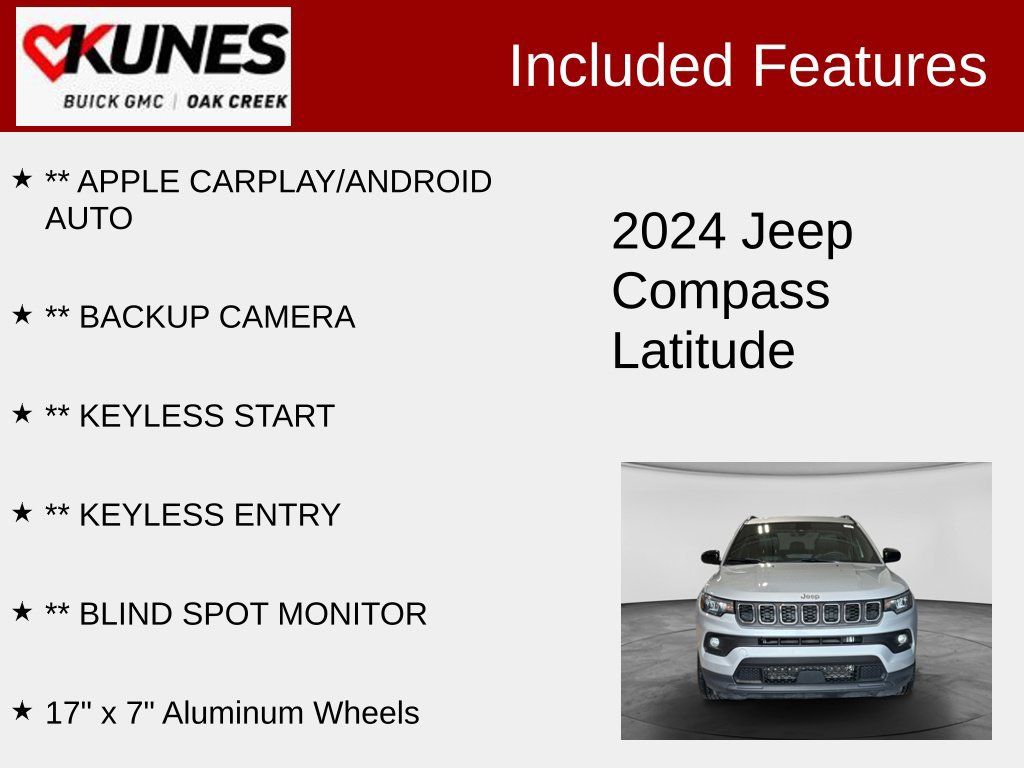 Used 2024 Jeep Compass Latitude AWD/4WD image 2