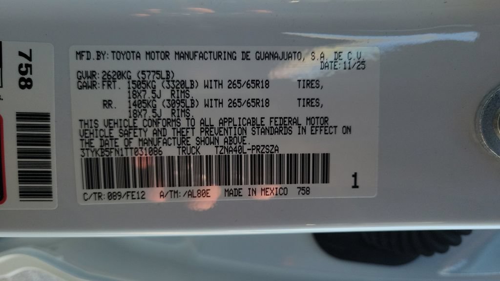 Certified 2026 Toyota Tacoma TRD Sport RWD image 23