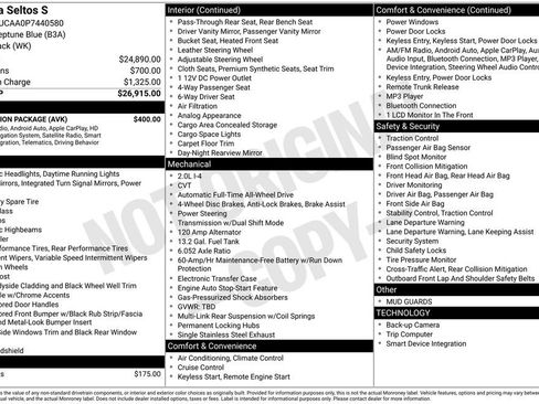 Used 2023 Kia Seltos S w/ Navigation Package image 37