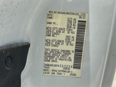 Used 2015 Nissan Titan SV w/ SV Value Truck Package RWD image 29