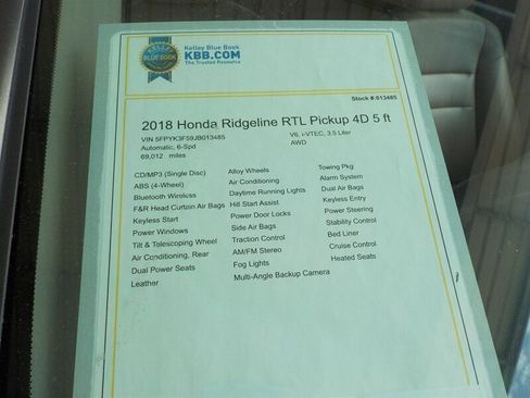 Used 2018 Honda Ridgeline RTL image 18