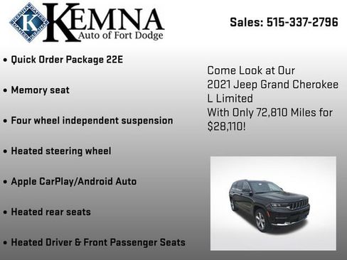 Used 2021 Jeep Grand Cherokee L Limited image 7