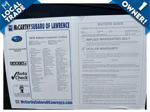 Certified 2025 Subaru Crosstrek 2.5i Limited w/ Crosstrek Mirror Package AWD/4WD image 11