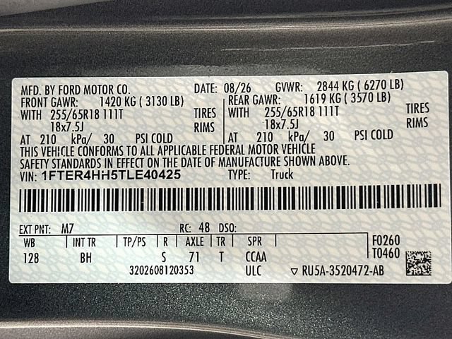 New 2026 Ford Ranger XLT w/ Equipment Group 301A High AWD/4WD image 24