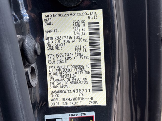 Used 2012 Nissan Frontier PRO-4X AWD/4WD image 27