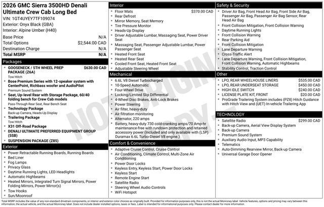 Used 2026 GMC Sierra 3500 Denali Ultimate AWD/4WD image 1