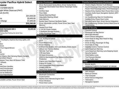 Used 2024 Chrysler Pacifica Select image 9