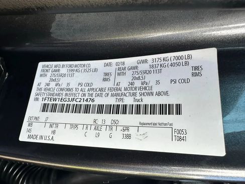 Used 2018 Ford F150 Lariat AWD/4WD image 38