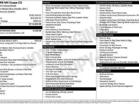 Used 2019 BMW M4 CS w/ Executive Package image 18