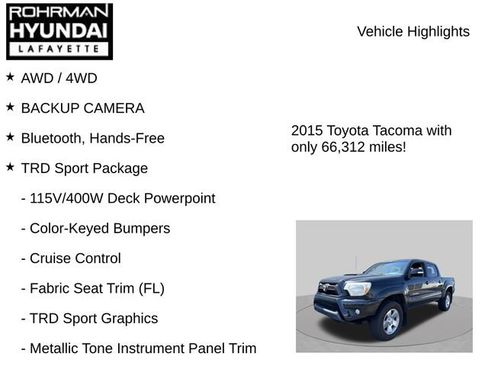 Used 2015 Toyota Tacoma 4x4 Double Cab w/ TRD Sport Package image 8