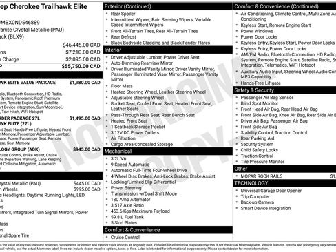 Used 2022 Jeep Cherokee Trailhawk w/ Trailhawk Elite Value Package AWD/4WD image 4