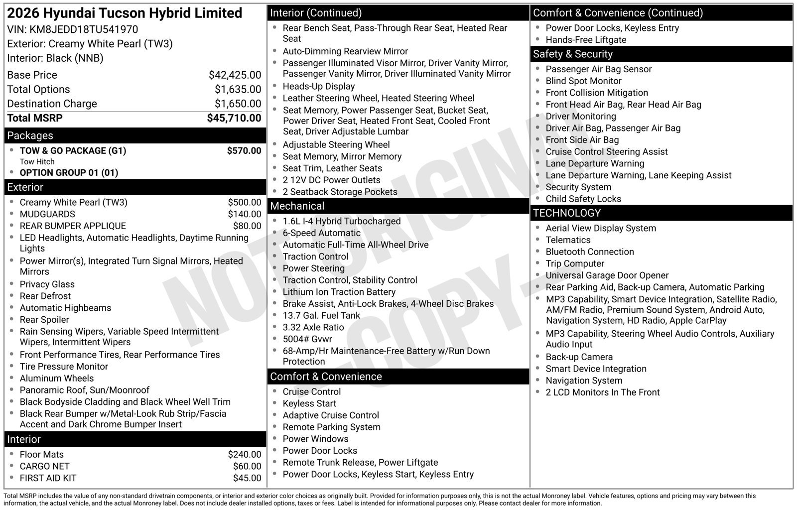 New 2026 Hyundai Tucson Limited w/ Tow & Go Package AWD/4WD image 20