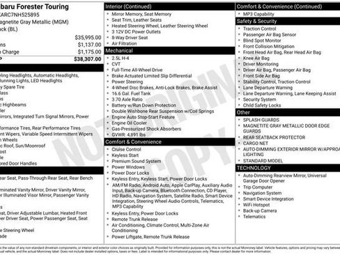 Used 2022 Subaru Forester Touring AWD/4WD image 1