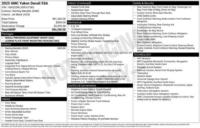 Certified 2025 GMC Yukon Denali AWD/4WD image 43