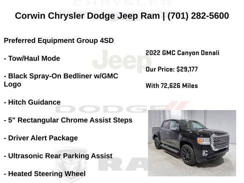Used 2022 GMC Canyon Denali w/ Denali Black Edition Package AWD/4WD image 6