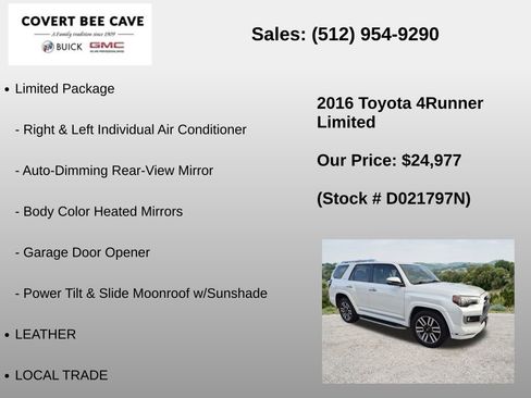 Used 2016 Toyota 4Runner Limited RWD image 6