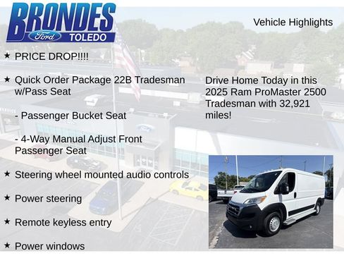 Used 2025 RAM ProMaster 2500 w/ U-Haul Equipment Group FWD image 5