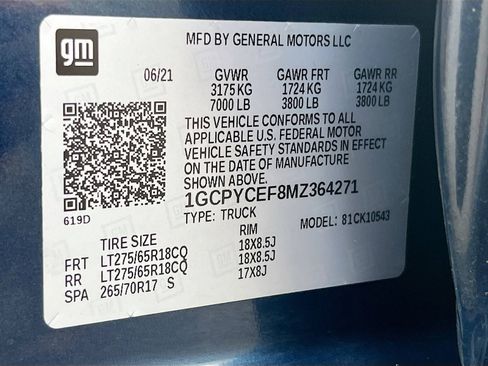 Used 2021 Chevrolet Silverado 1500 Custom Trail Boss image 30