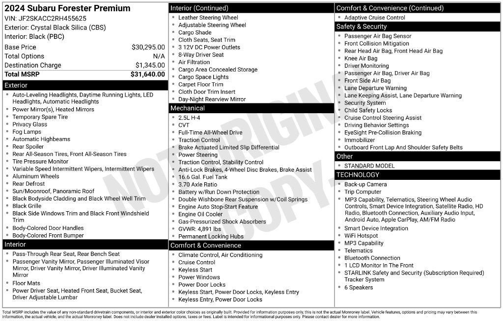 Used 2024 Subaru Forester Premium AWD/4WD image 5