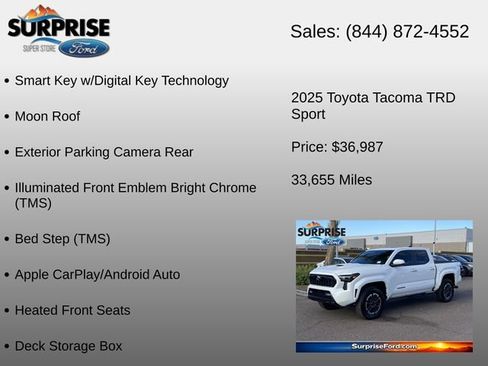 Used 2025 Toyota Tacoma TRD Sport w/ TRD Sport Upgrade Package AWD/4WD image 24