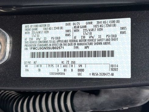 Certified 2025 Ford Escape Active AWD/4WD image 39