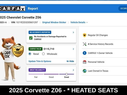 Used 2025 Chevrolet Corvette Z06 RWD image 9