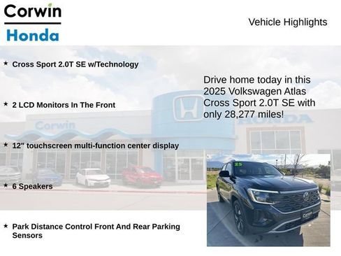 Used 2025 Volkswagen Atlas Cross Sport SE AWD/4WD image 6