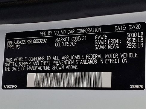 Used 2020 Volvo S60 T6 Momentum image 25