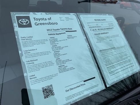 Used 2012 Toyota Tacoma 4x4 Regular Cab image 28