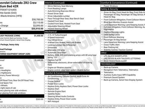 New 2026 Chevrolet Colorado ZR2 w/ Technology Package AWD/4WD image 4