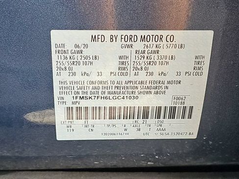Certified 2020 Ford Explorer Limited RWD image 38