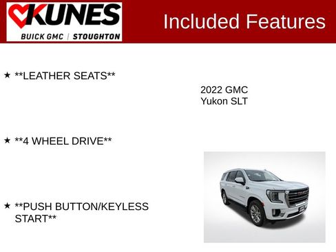Used 2022 GMC Yukon SLT AWD/4WD image 3