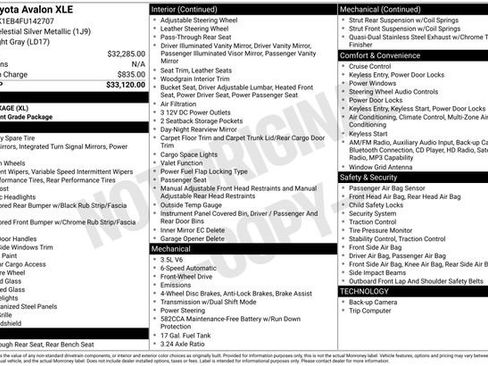 Used 2015 Toyota Avalon XLE image 7