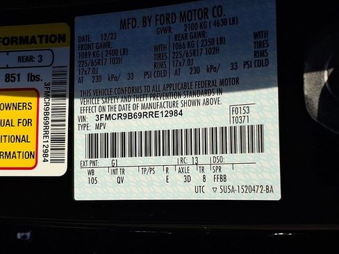 Certified 2024 Ford Bronco Sport Big Bend w/ Convenience Package AWD/4WD image 28