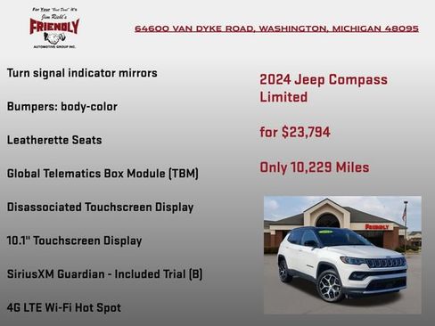 Used 2024 Jeep Compass Limited AWD/4WD image 30
