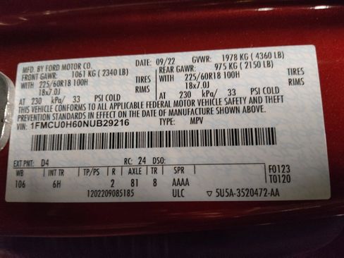 Used 2022 Ford Escape SEL w/ Technology Package image 33