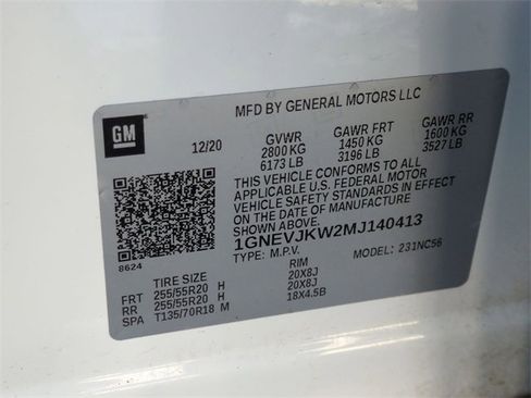 Certified 2021 Chevrolet Traverse RS w/ LPO, Floor Liner Package image 36