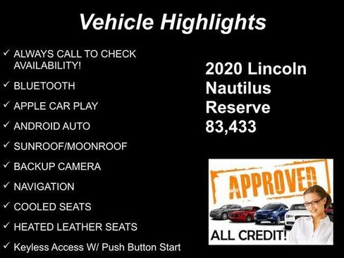 Used 2020 Lincoln Nautilus Reserve w/ Cargo Utility Package FWD image 10