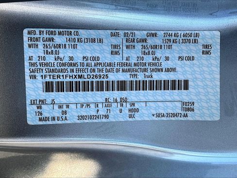 Certified 2021 Ford Ranger Lariat w/ Equipment Group 501A High image 21